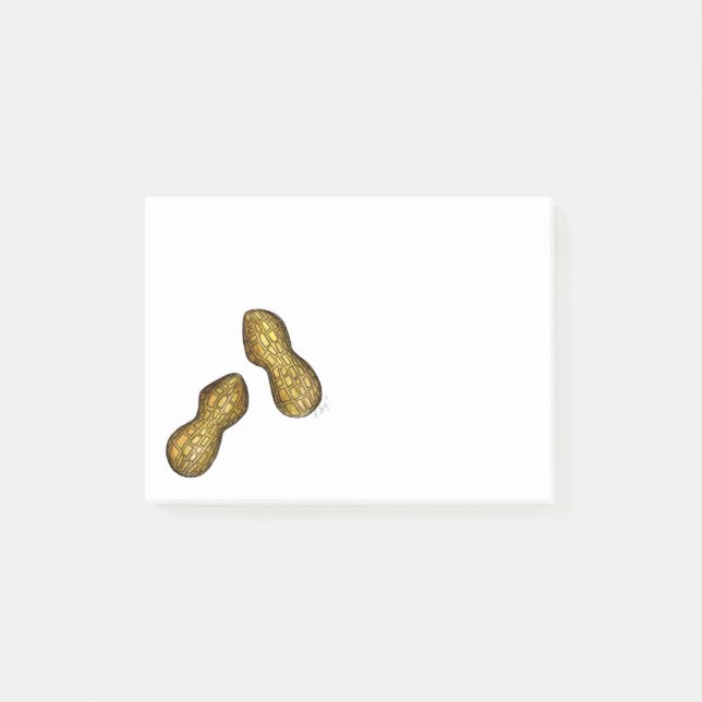 Post-it® Peanut Peanuts Snack Food Nuts Post Notas (Anverso)