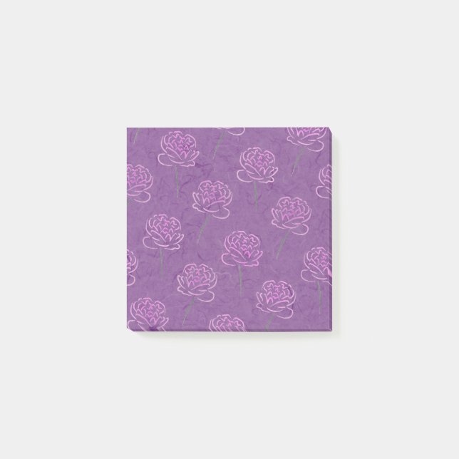 Post-it® peonías rosadas - Almohadilla de notas post-it (Anverso)