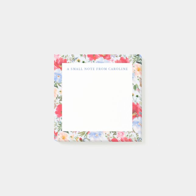 Post-it® Pequeñas notas adhesivas florales Post-It (Anverso)
