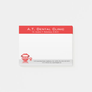 Post-it® Pequeñas notas del Poste-it® del dentista dental