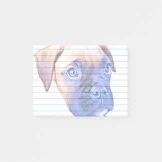Post-it® Perrito del boxeador 4" x 3" cojín de notas de