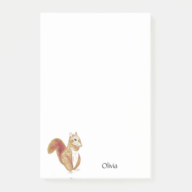 Post-it® Personalised squirrel Notas Post-It (Anverso)