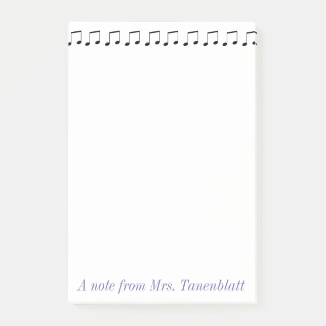 Post-it® Personalizable del cuaderno de notas de la música (Anverso)