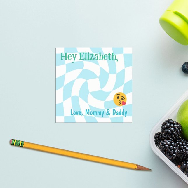Post-it® Personalizado Boy Lunch Box Notas Retro Checker (Subido por el creador)
