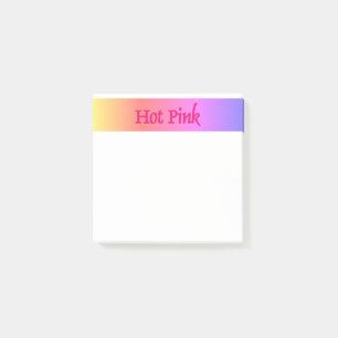 Post-it® Pestañas de notas blancas inversas de color rosa c