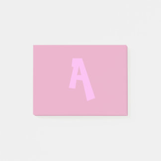 Post-it® Pink Monogrammed Post Notas