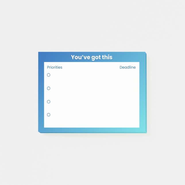Post-it® Planificador de notas adhesivas – Diseño de priori (Anverso)
