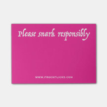 Por favor de Snark notas pegajosas responsable -