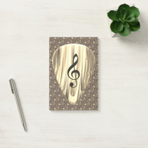 Post-it® Púa de guitarra de notas de música personalizada