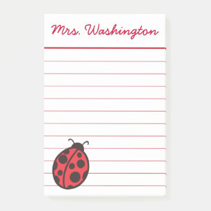 Post-it® Publicación personalizada de Ladybug Notas sobre e