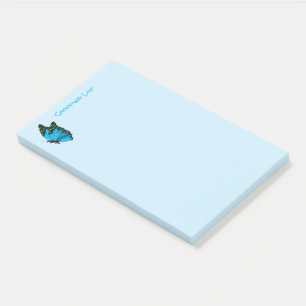 Post-it® Publicar notas Lista de compras Mariposa azul