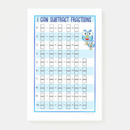 Post-it® Puedo agregar fracciones - Notas Post-it azules