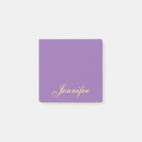 Purple Script personalizado publica notas pegajosa