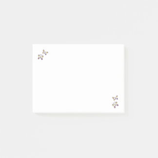 Post-it® Púrpura mariposas amarillas publica notas