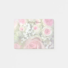 Post-it® Ramo Personalizado de Rosas Rosadas Notas Adhesiva