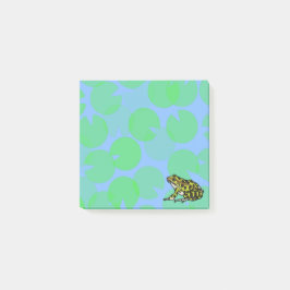 Post-it® Rana con notas adhesivas de hojas de lirio