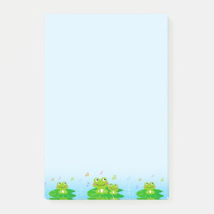 Post-it® Ranas Pequeñas y Lindas en Notas Azul Claro