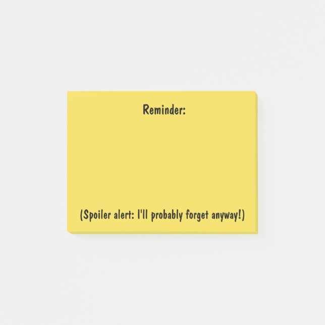 Post-it® Recordatorio con las notas pegajosas de una alarma (Anverso)