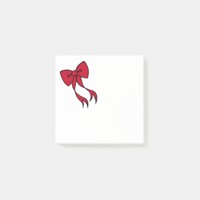 Post-it® Regalo de Notas Adhesivas con Lazo de Navidad (Anverso)