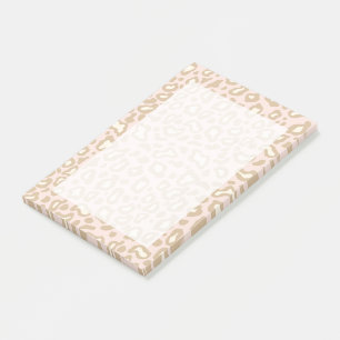 Post-it® Regalo de notas adhesivas de leopardo rosa