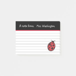 Post-it® Regalo de notas adhesivas de mariquita para maestr