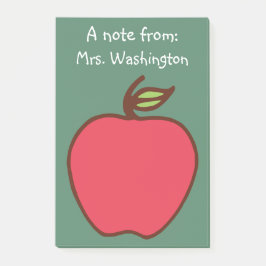 Post-it® Regalo de notas adhesivas para maestro de manzana 