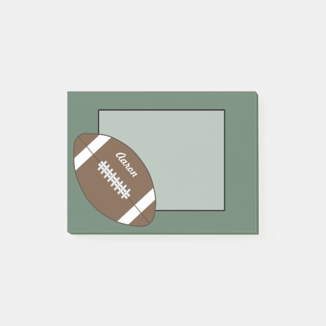 Post-it® Regalo de notas adhesivas personalizadas de fútbol (Anverso)