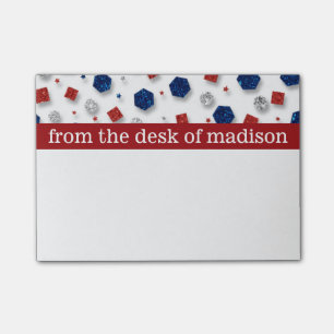 Post-it® Rojo, blanco y azul Jewels notas de post-it