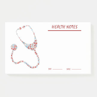 Post-it® salud personal y notas médicas del perseguidor de