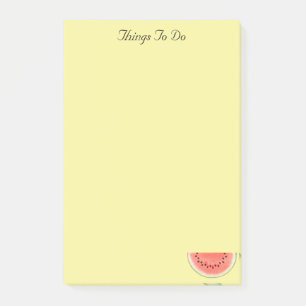 Post-it® Sandía personalizada en notas amarillas adhesivas