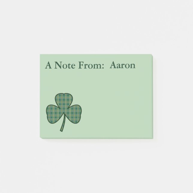 Post-it® Shamrock Post personalizado: notas de regalo (Anverso)