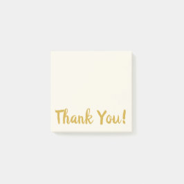 Post-it® Simple Beige & Gold Gracias Notas Post-it
