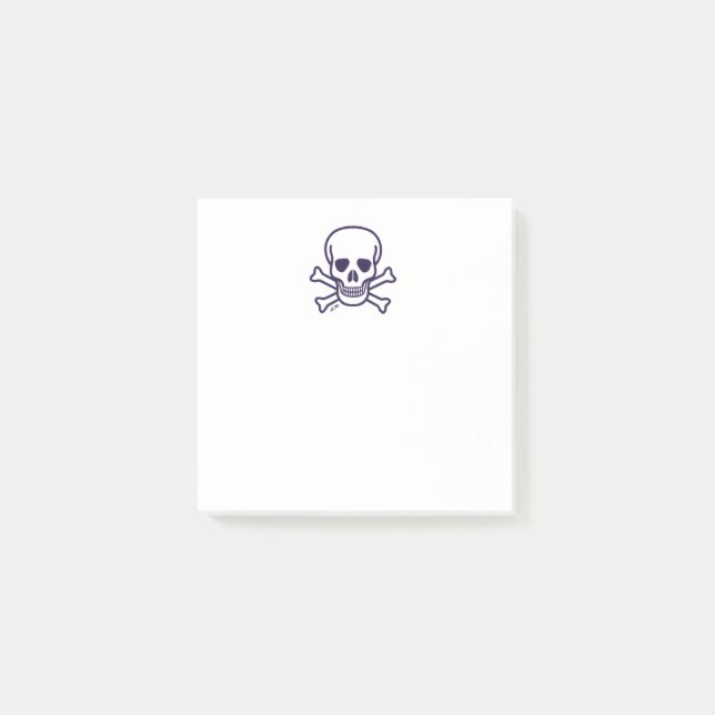 Post-it® Skull n Bones almohadillas de notas blancas (Anverso)