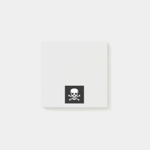 Post-it® Skull n Bones Pads de notas de color gris negro 3x