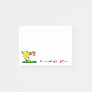 Post-it® Soy notas pegajosas de un Cabra-comprador real