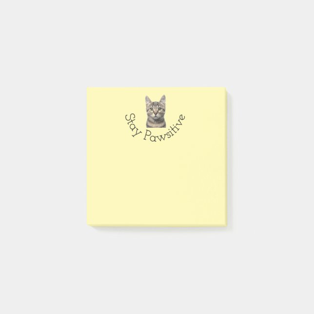 Post-it® Stay Pawsitive Cat Post Notas (Anverso)