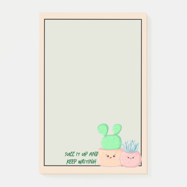 Post-it® Suculentas scribbles: publica notas (Anverso)
