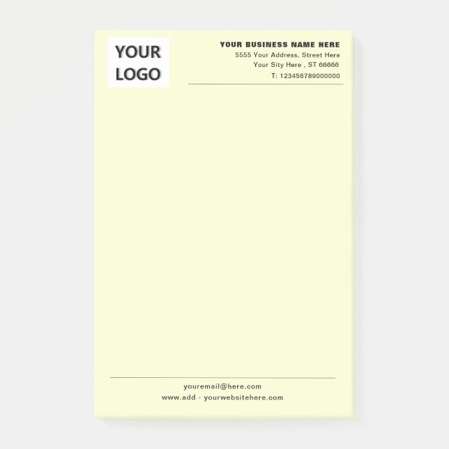 Post-it® Sus Notas Adhesivas® Personalizadas para Promocion (Anverso)