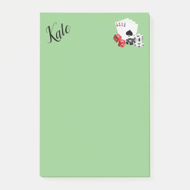 Post-it® Tarjetas Ace de notas adhesivas (Anverso)
