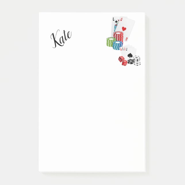 Post-it® Tarjetas Ace de notas adhesivas (Anverso)