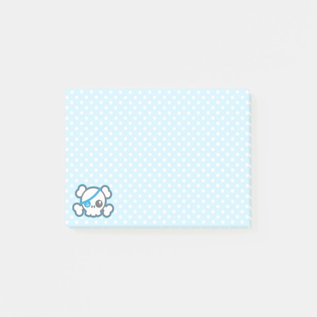 Post-it® Tarjetas de notas pegajosas para cráneo pirata de  (Anverso)