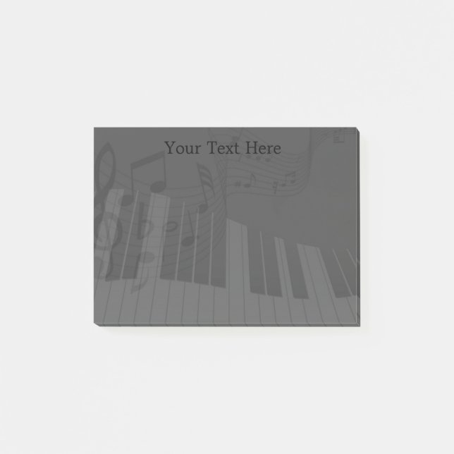Post-it® Teclado piano personalizado Notas musicales public (Anverso)