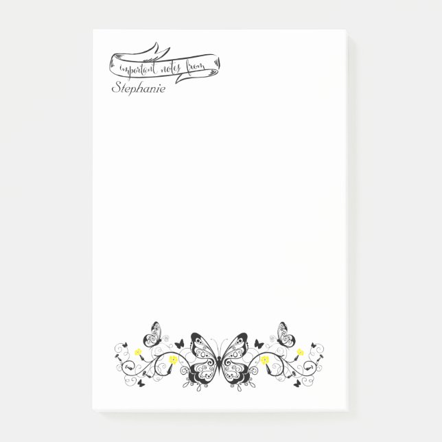 Post-it® Tu nombre | notas importantes de - Lacy Butterfly (Anverso)