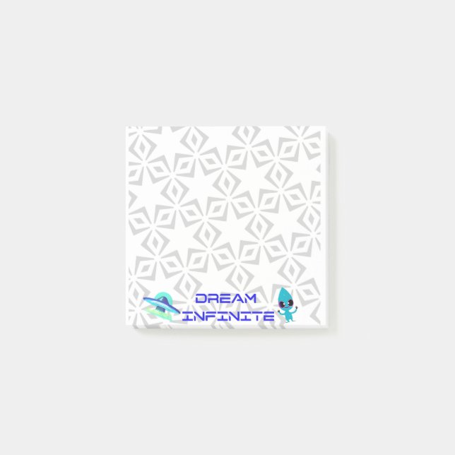 Post-it® UFO Alien Space Sticky Notas Publicar ideas divert (Anverso)