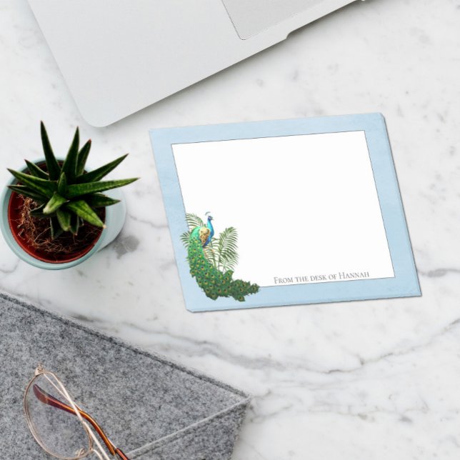 Post-it® Vibrante Peacock | Notas personalizadas azules (Subido por el creador)