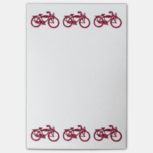 Post-it® Viejas notas de post-it rojas de la bici