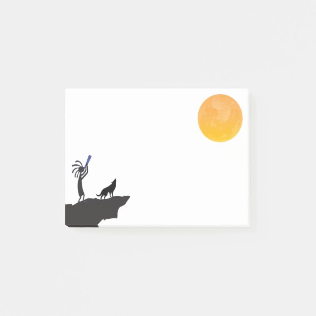 Post-it® Wolf Moon Kokopelli Notas Post-it (Anverso)