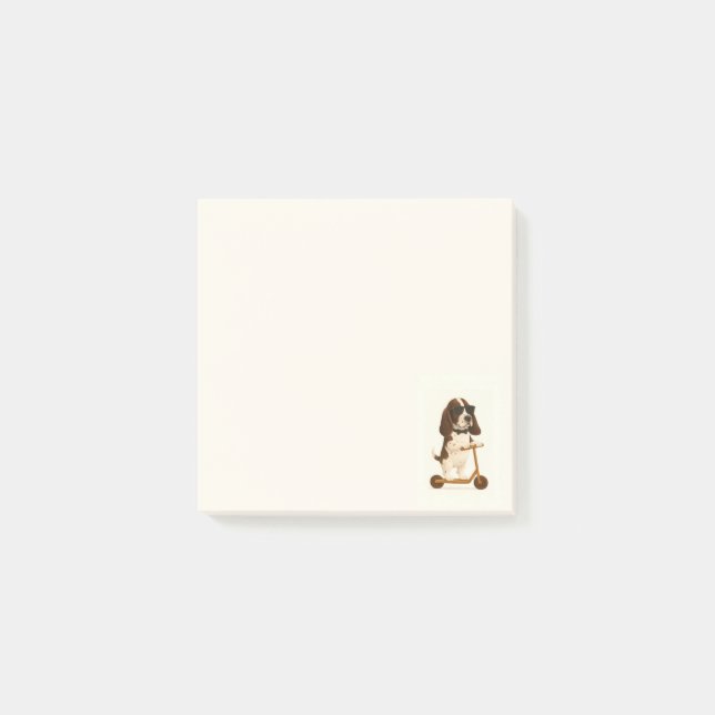 Post-it® Yogi el basset hound en la libreta de notas adhesi (Anverso)