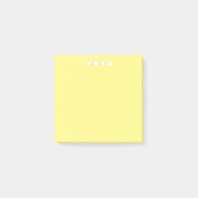 Post-it® Zen almohadillas de notas amarillas blancas (Anverso)