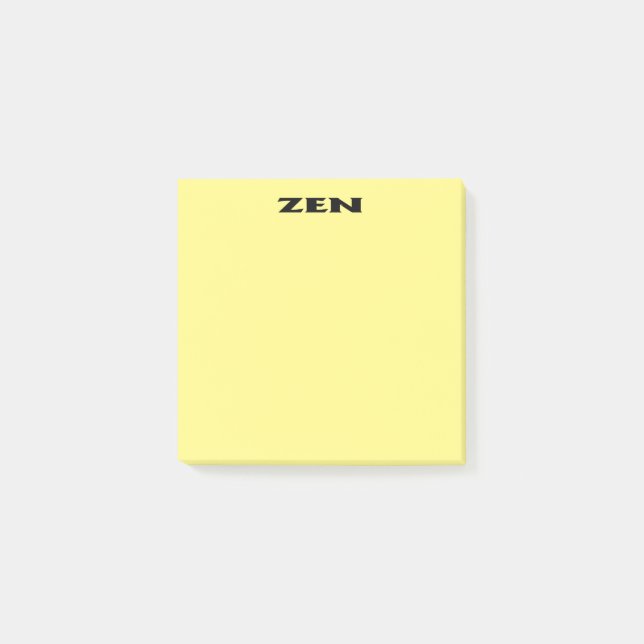 Post-it® Zen almohadillas de notas amarillas negras (Anverso)